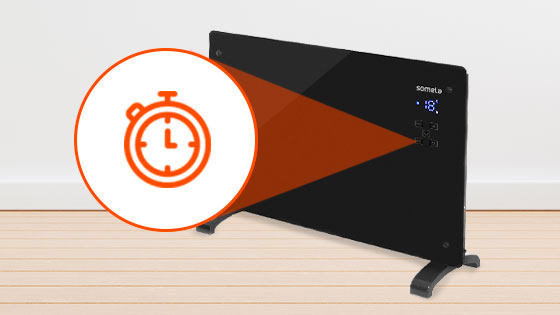 Timer de apagado con el Termoconvector BlackGlassConnect de Somela