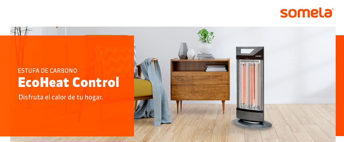 Disfruta el calor de tu hogar con la Estufa de Carbono EcoHeat Control de Somela