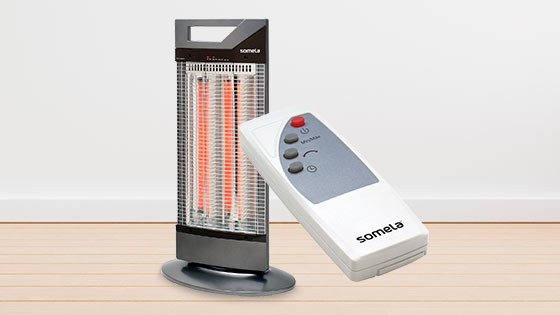 Potencia de 1000W y control remoto con la Estufa de Carbono EcoHeat Control de Somela