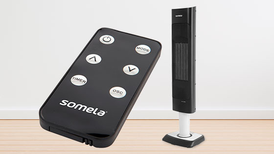Control Remoto con el Termoventilador PTC Nuuk de Somela