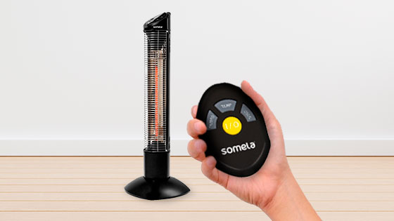 Control Remoto con la Estufa Exterior Helsinki de Somela