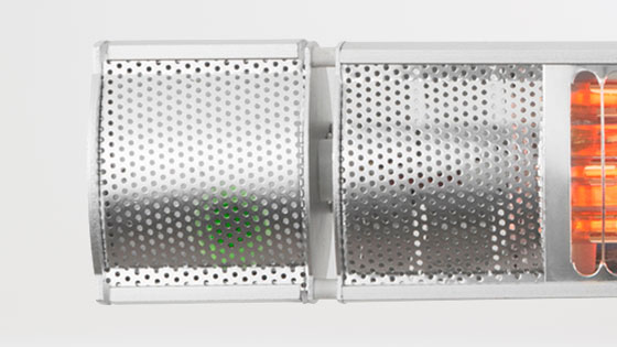 Luz Led con la Estufa Exterior Mauna Kea de Somela