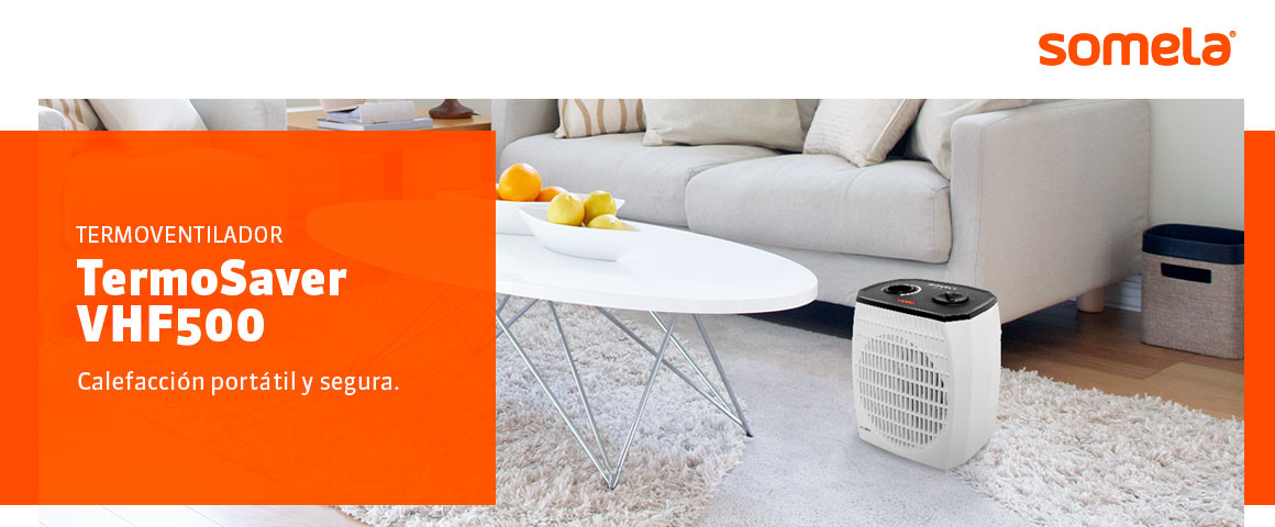 Mantén tus espacios siempre cálidos con el termoventilador TermoSaver VHF500 de Somela